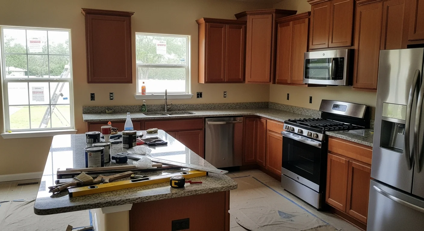 Home interior remodeling project showing updated walls and finishes in Tampa Bay residence